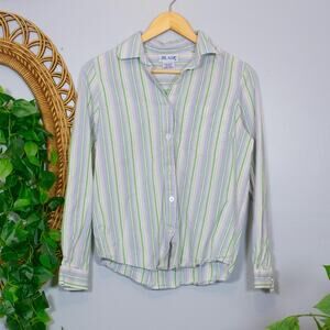 VTG Blair Cotton Stripe Button Down Shirt Fresh Preppy Light Spring Light Spring